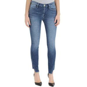 Frame Le High Skinny Gusset Step Hem sz 24